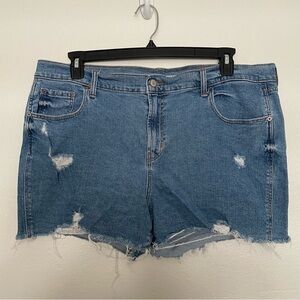 Old Navy Boyfriend Short Mid Rise Distressed Jean Shorts Women’s Size 18 Shorts